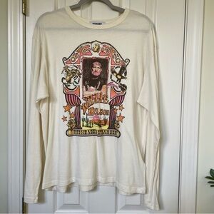 Daydreamer Willie Nelson graphic long sleeve tee 100% cotton M